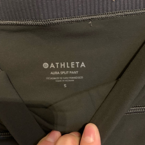 Athleta Aura Split Pant Women’s Stretch Workout Leggings Small Olive Green Gray - Picture 6 of 6